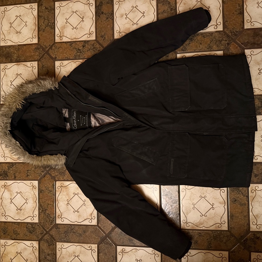 Calvin Klein Men's Black Hooded Puffer Jacket